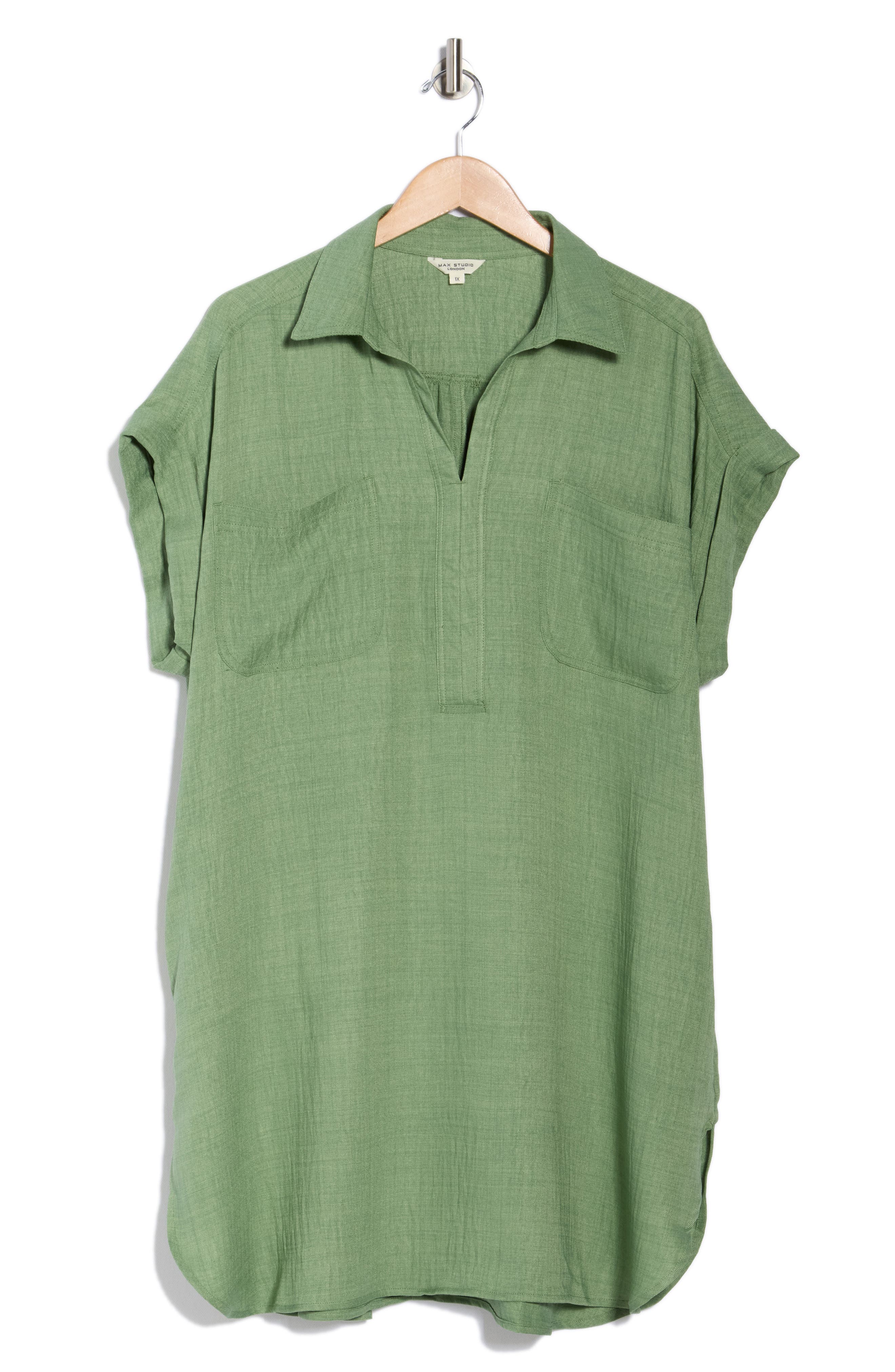 MAX STUDIO Short Sleeve Shirtdress