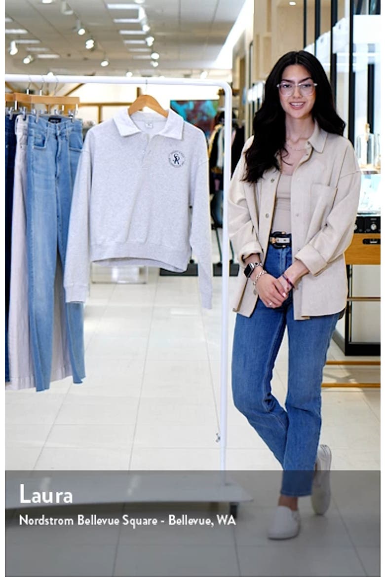 Long Sleeve Crop Polo Sweatshirt video