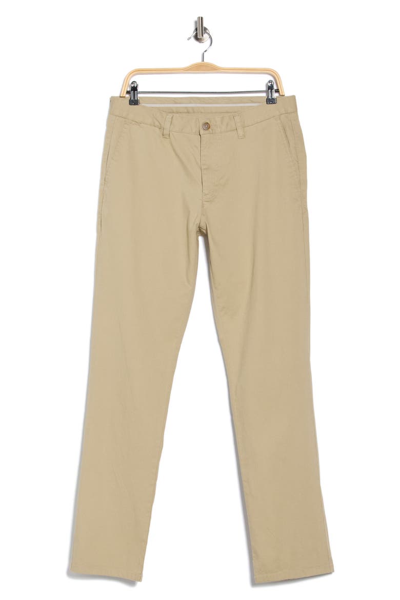 Straight Leg Flat Front Pants, Alternate, color, STONE KHAKI