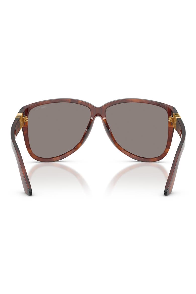 61mm Pilot Sunglasses, Alternate, color, STRIPED TOBACCO/ DARK GREY