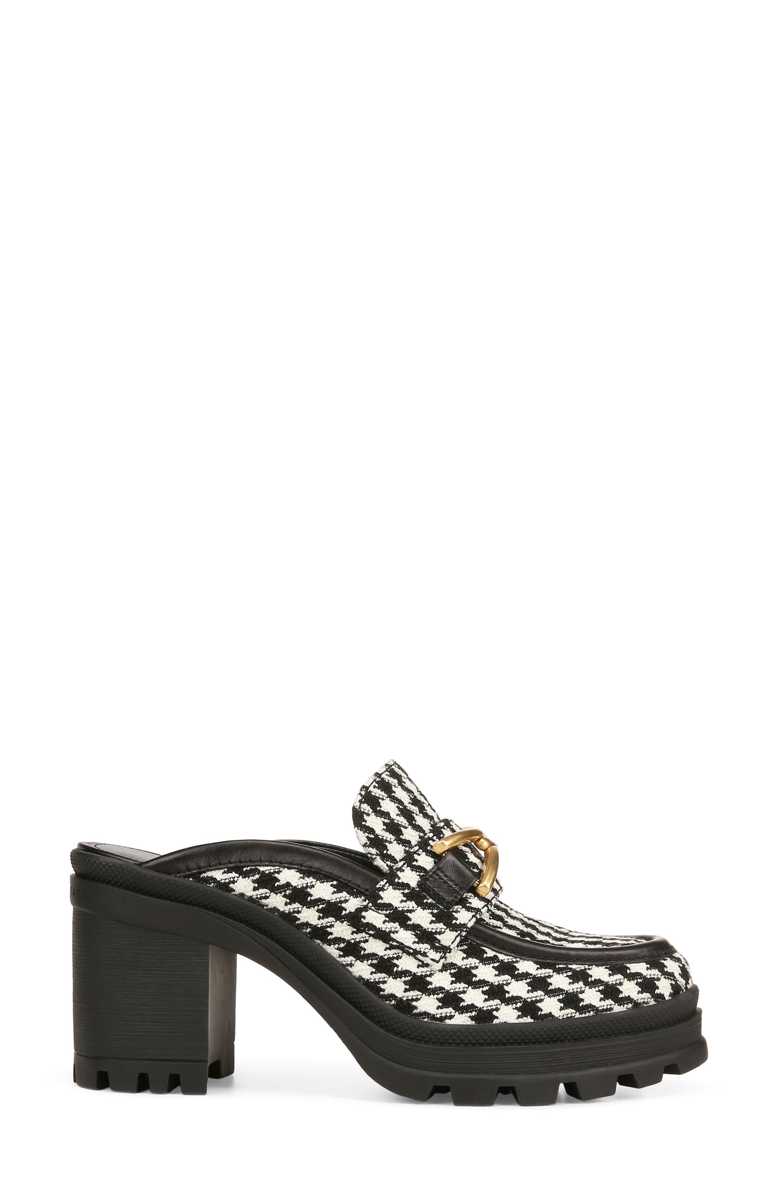 Wynter Lug Sole Mule, Alternate, color, BLACK/ WHITE