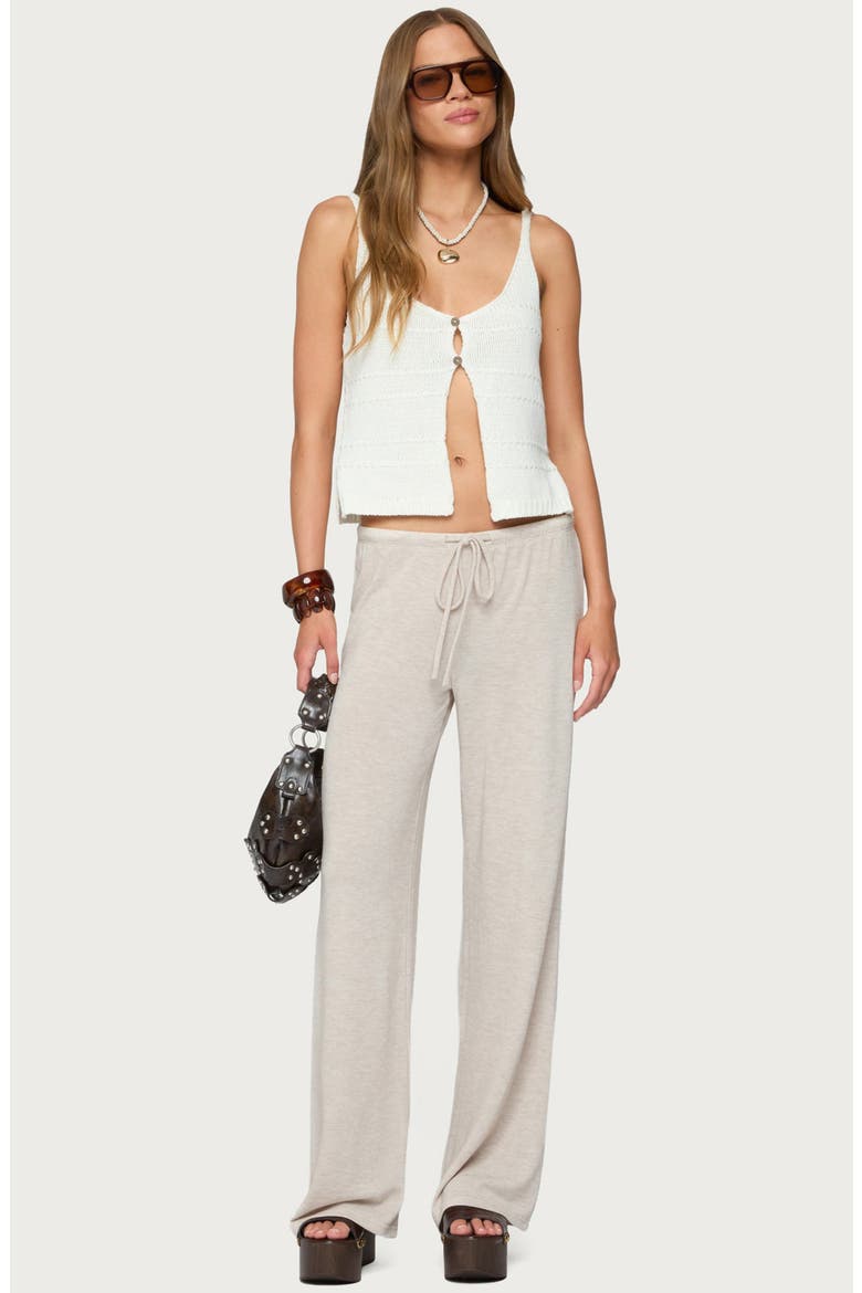 Camdyn Low Rise Drawstring Lounge Pants, Alternate, color, BEIGE