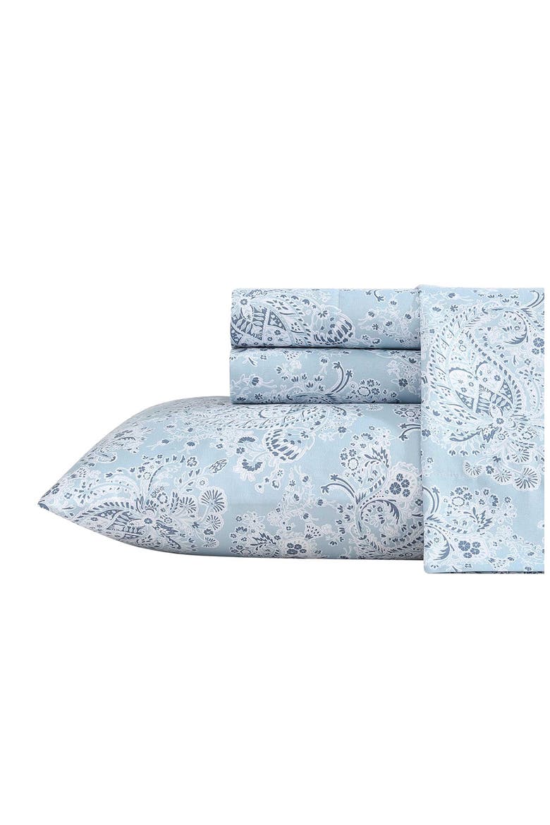 Prairieland Paisley Throw Blanket, Main, color, BLUE