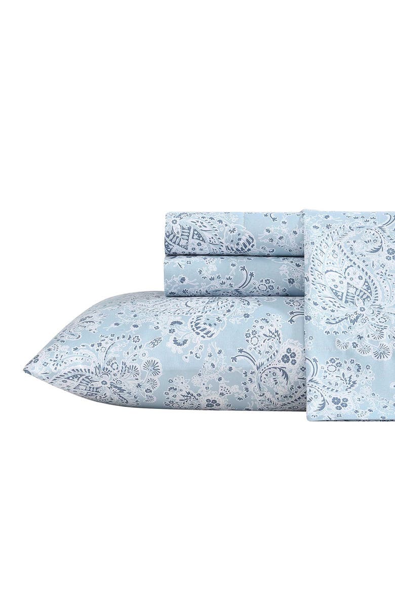 Wrangler Prairieland Paisley Throw Blanket, Main, color, Blue
