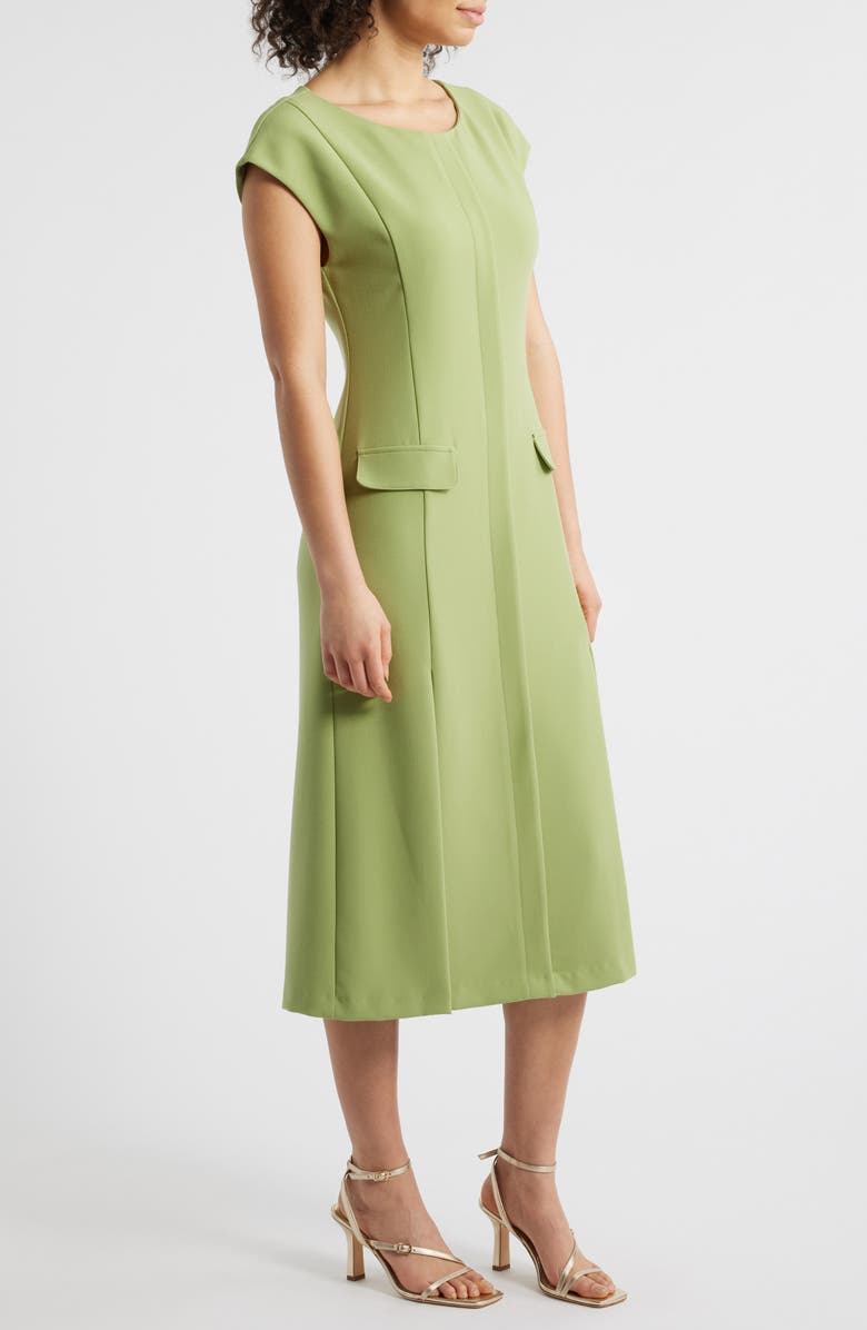 Black Halo Lali Slit Midi Dress, Alternate, color, Pear