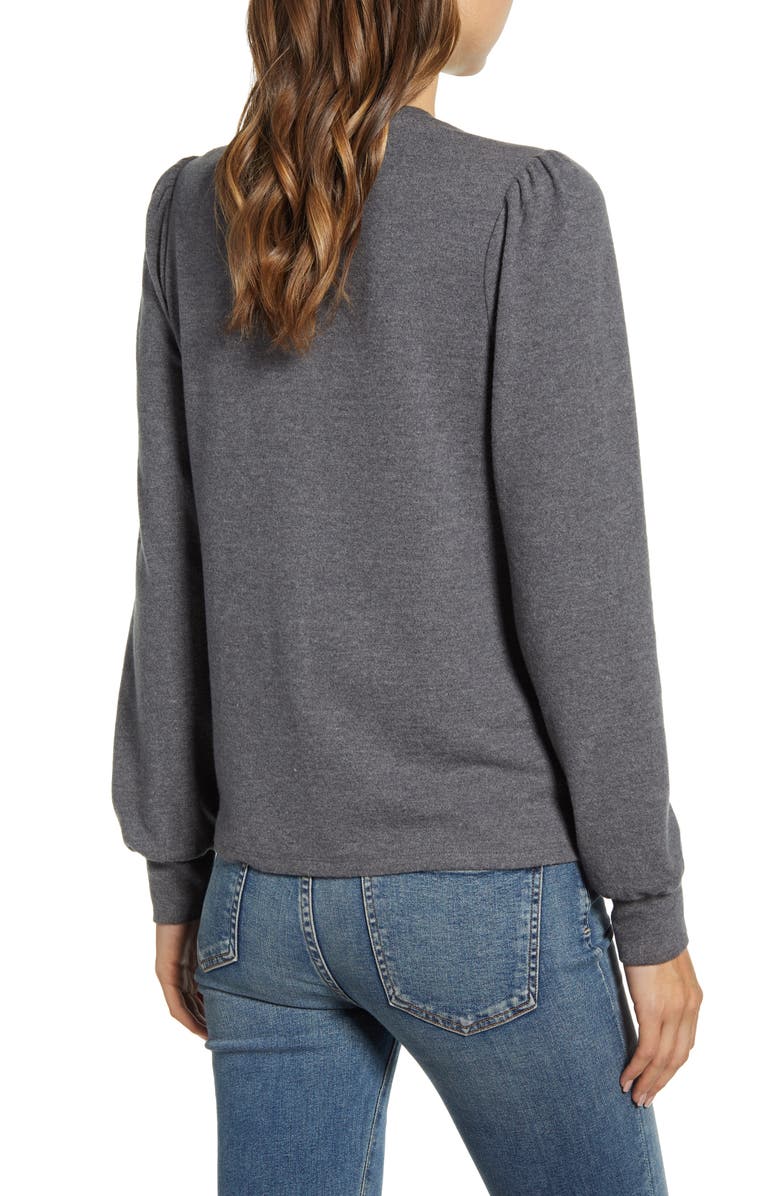 Lucky Brand Cloud Jersey Femme Sleeve Sweater, Alternate, color,