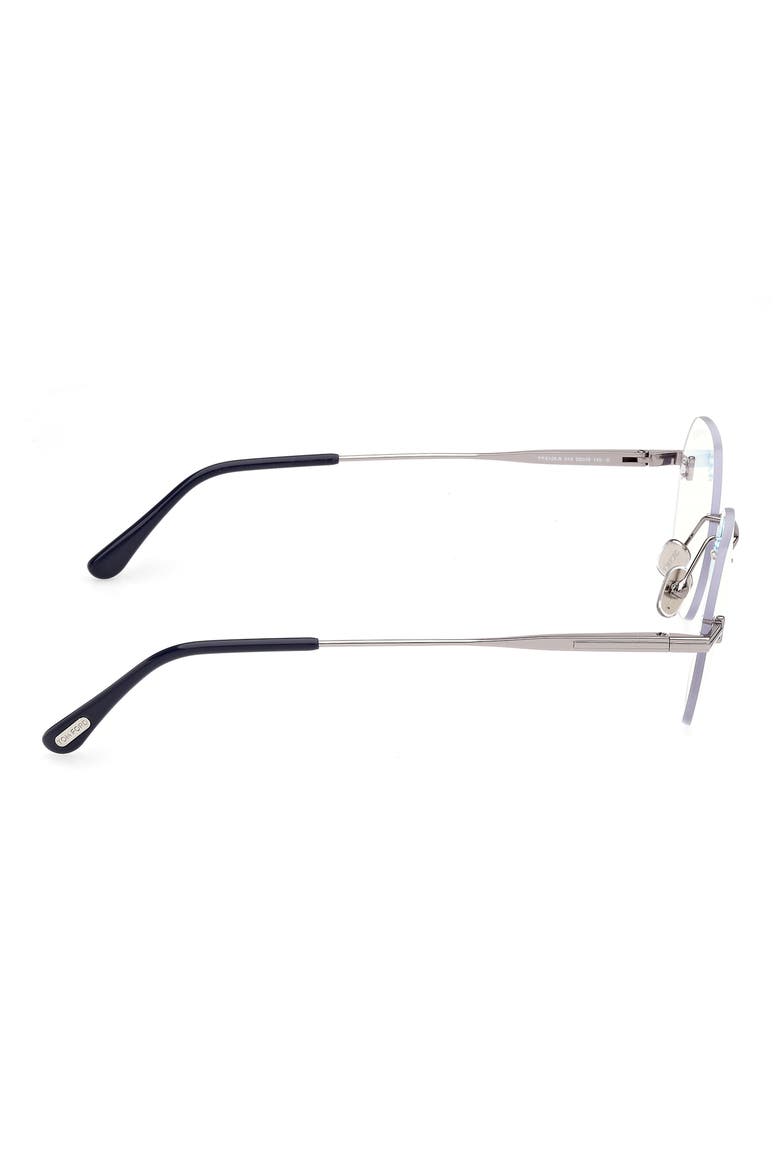 52mm Geometric Optical Glasses, Alternate, color, LIGHT RUTHENIUM / NAVY BLUE