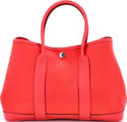 Pre-Owned Hermes Garden Party Tote Toile and Leather 30