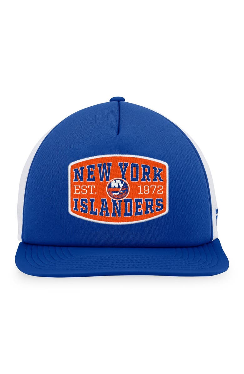 FANATICS Men's Fanatics Branded Royal/White New York Islanders Foam Front Patch Trucker Snapback Hat, Alternate, color, Royal