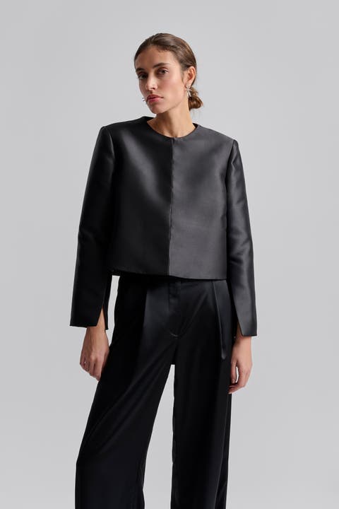 Ruthie Cropped Long Sleeve Blouse