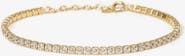 Bearfruit Jewelry Sterling Silver 18k Gold Plated Cherie Bracelet Minimal Crystal Elegant