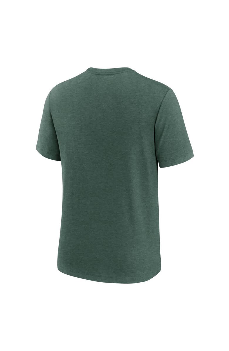 Nike Men's Nike Heather Green Green Bay Packers Long Pass Tri-Blend T-Shirt, Alternate, color, Heather Green