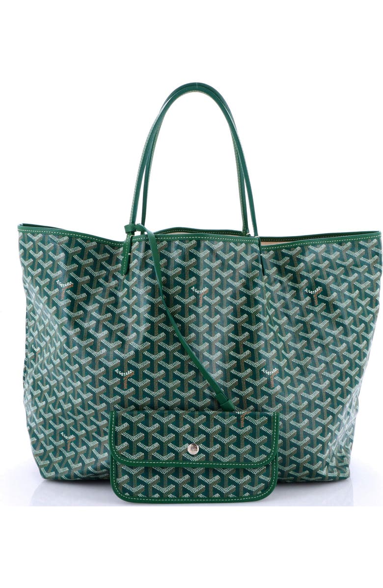 Pre-Owned Goyard Saint Louis Tote Printed Coated Canvas GM, Alternate, color, Green
