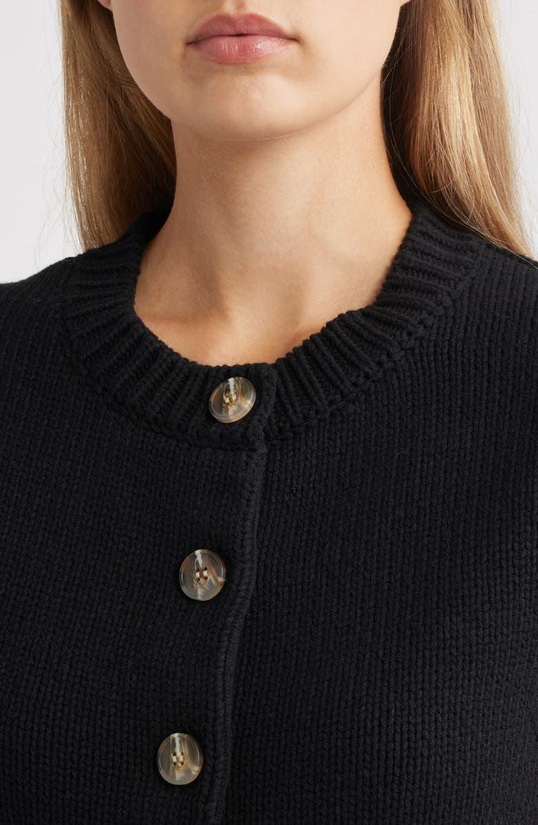 Anne Klein Button-Up Sweater Vest, Alternate, color, Anne Black