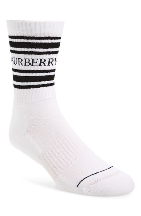 Sport Logo Cotton Blend Rib Crew Socks