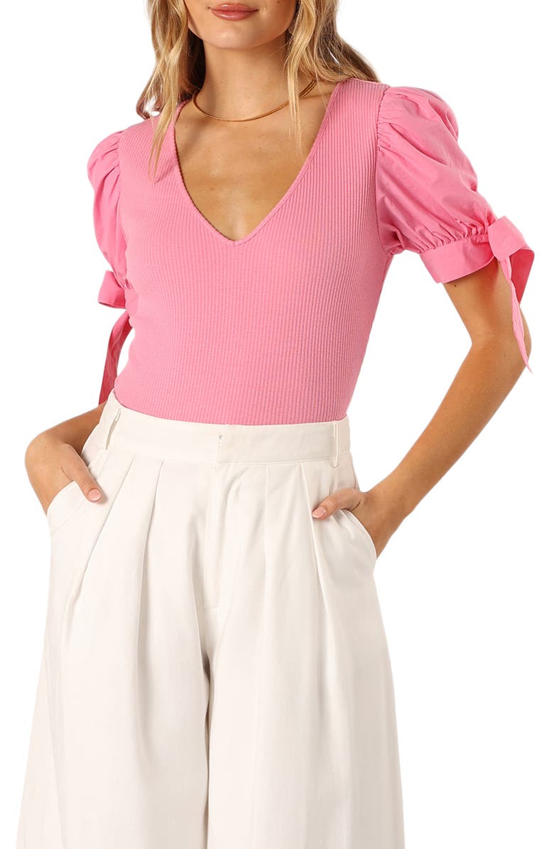 Petal & Pup Zoey Puff Sleeve Top, Main, color, Pink