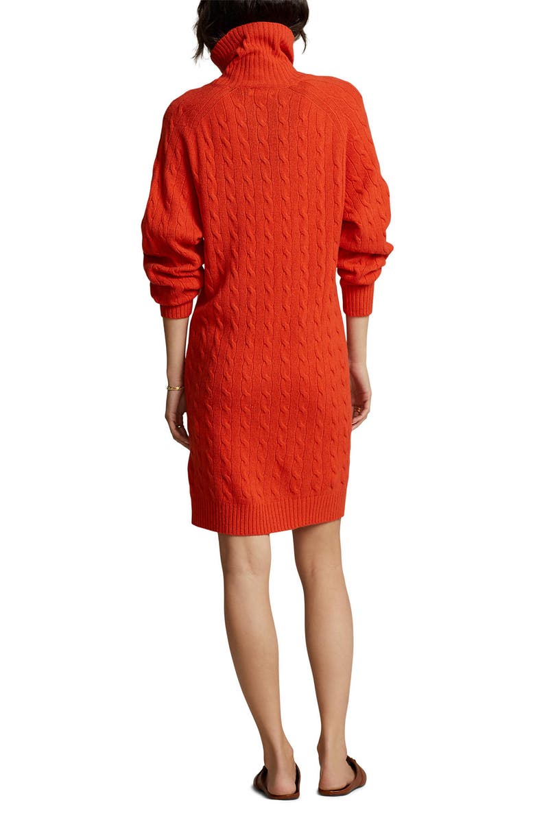 Polo Ralph Lauren Wool & Cashmere Cable Knit Sweater Dress, Alternate, color,