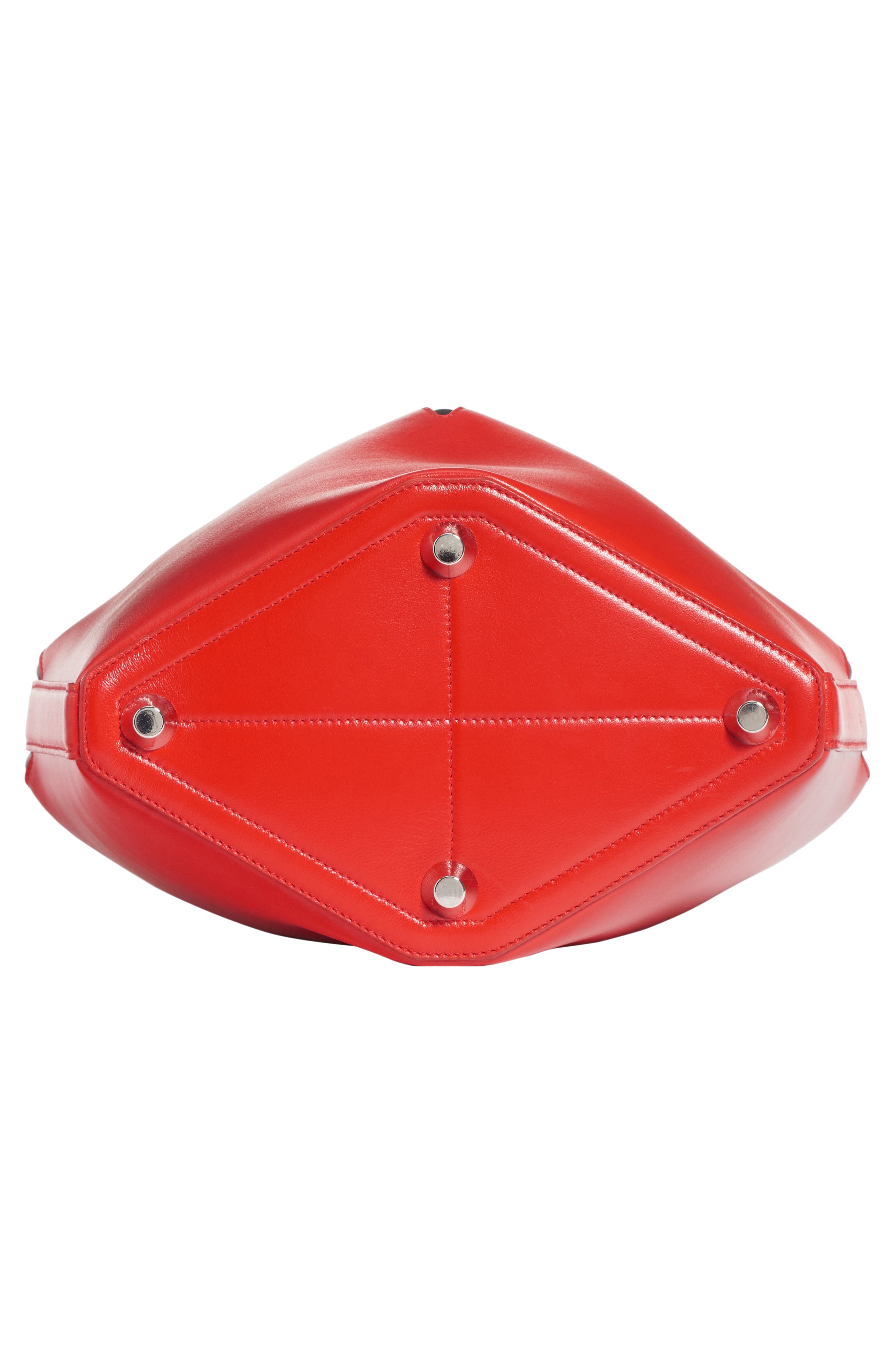 McQueen Alexander McQueen Leather Bucket Bag, Alternate, color, 