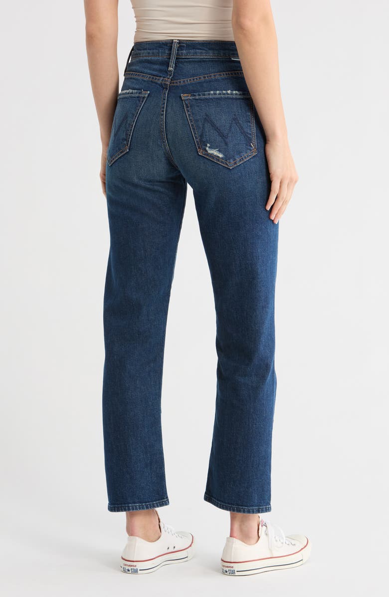MOTHER The Huffy Flood High Waist Ripped Straight Leg Jeans, Alternate, color, Dirty Mary