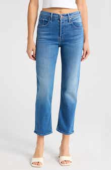 MOTHER The Tomcat High Waist Ankle Straight Leg Jeans