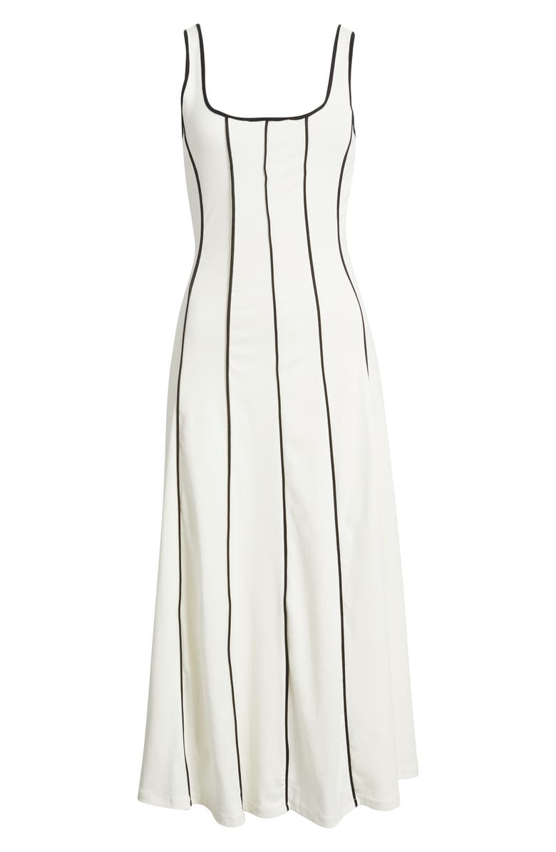 MANGO Sleeveless Midi Dress, Alternate, color, Ecru