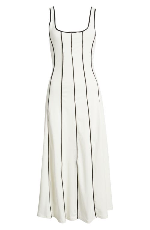 Mango Sleeveless Midi Dress In White