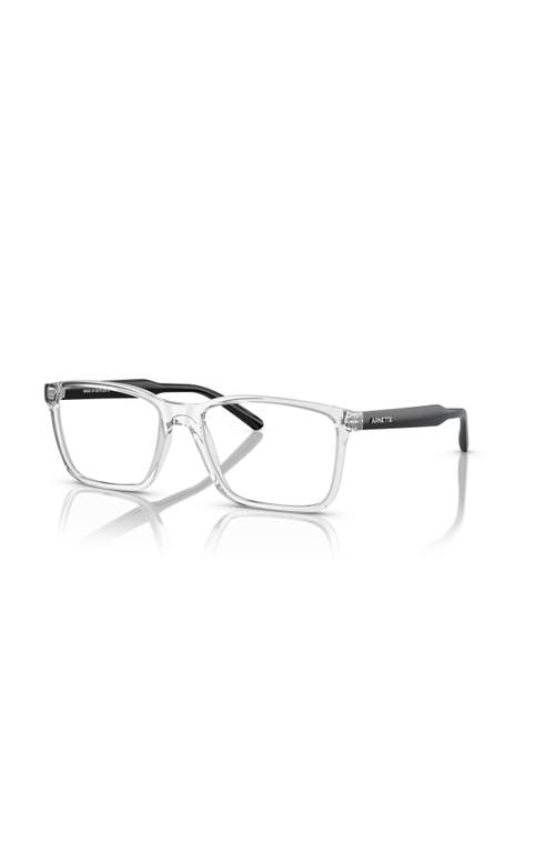 Arnette 52mm Rectangle Optical Glasses In Transparent