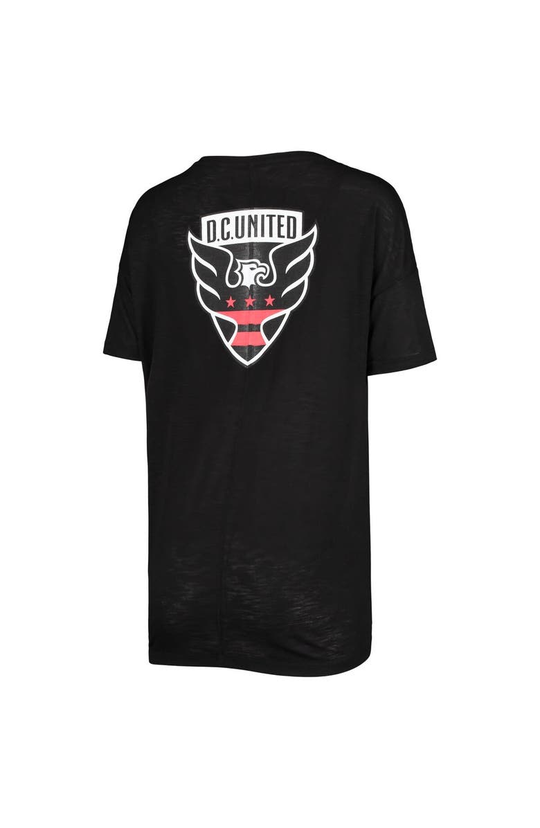 5TH AND OCEAN BY NEW ERA Women's 5th & Ocean by New Era Black D.C. United Slub Scoop Neck T-Shirt, Alternate, color,