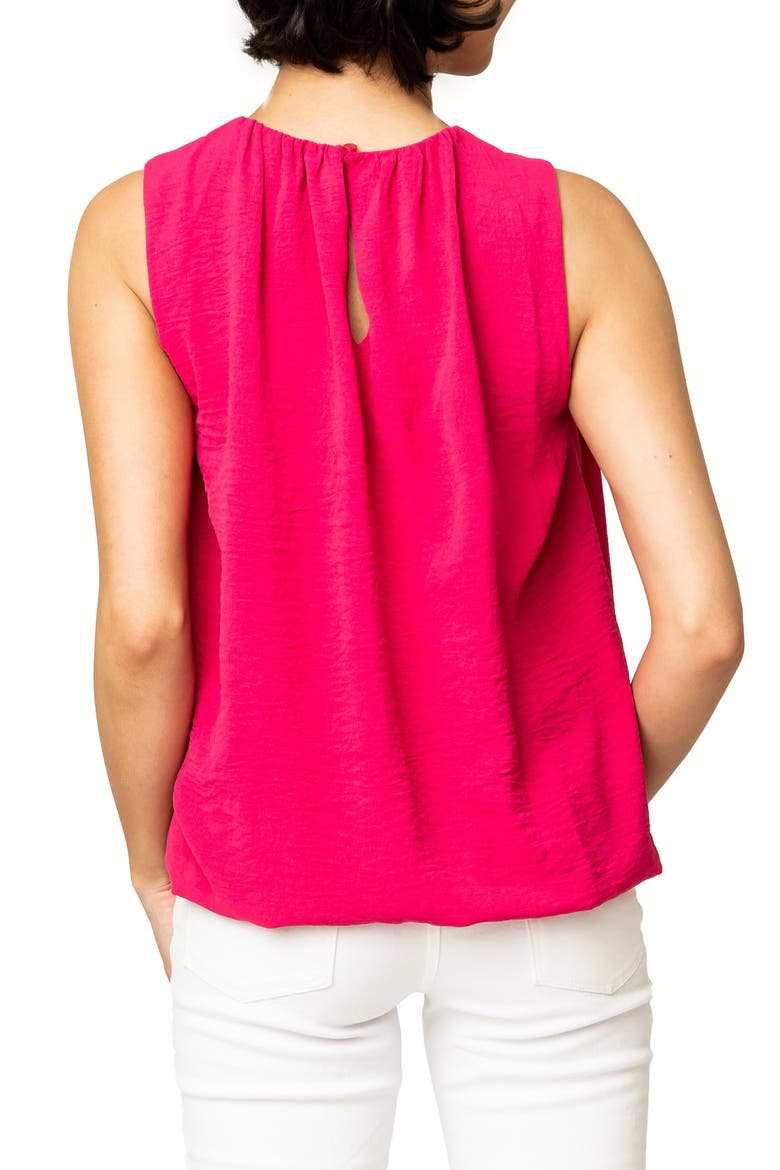 Sleeveless Bubble HemTop, Alternate, color, FUSCHIA PINK
