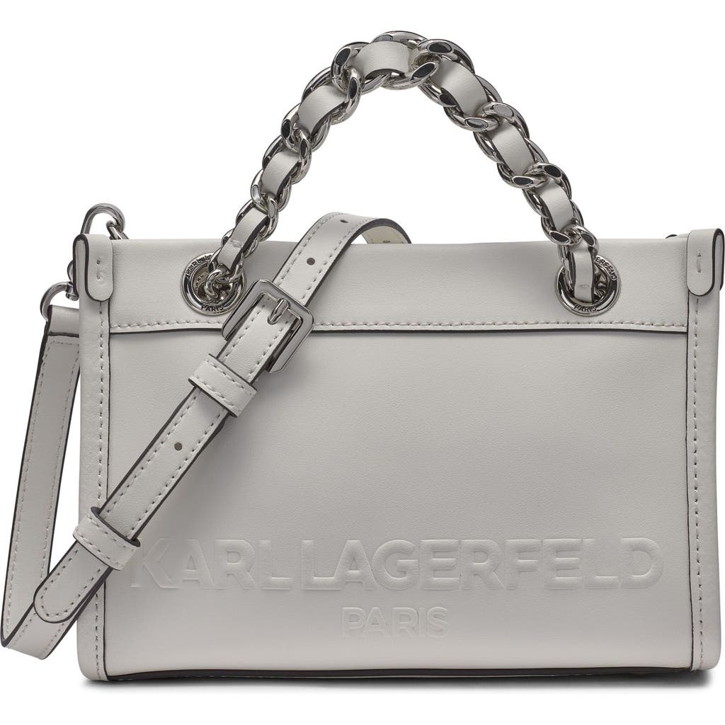 Shop Karl Lagerfeld Paris Savoie Crossbody In Wntr Wht/silvr
