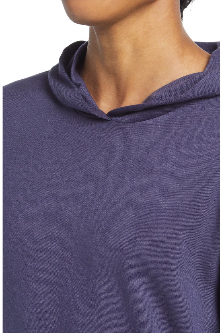 Longline Pullover Sleep Hoodie, Alternate, color, NAVY