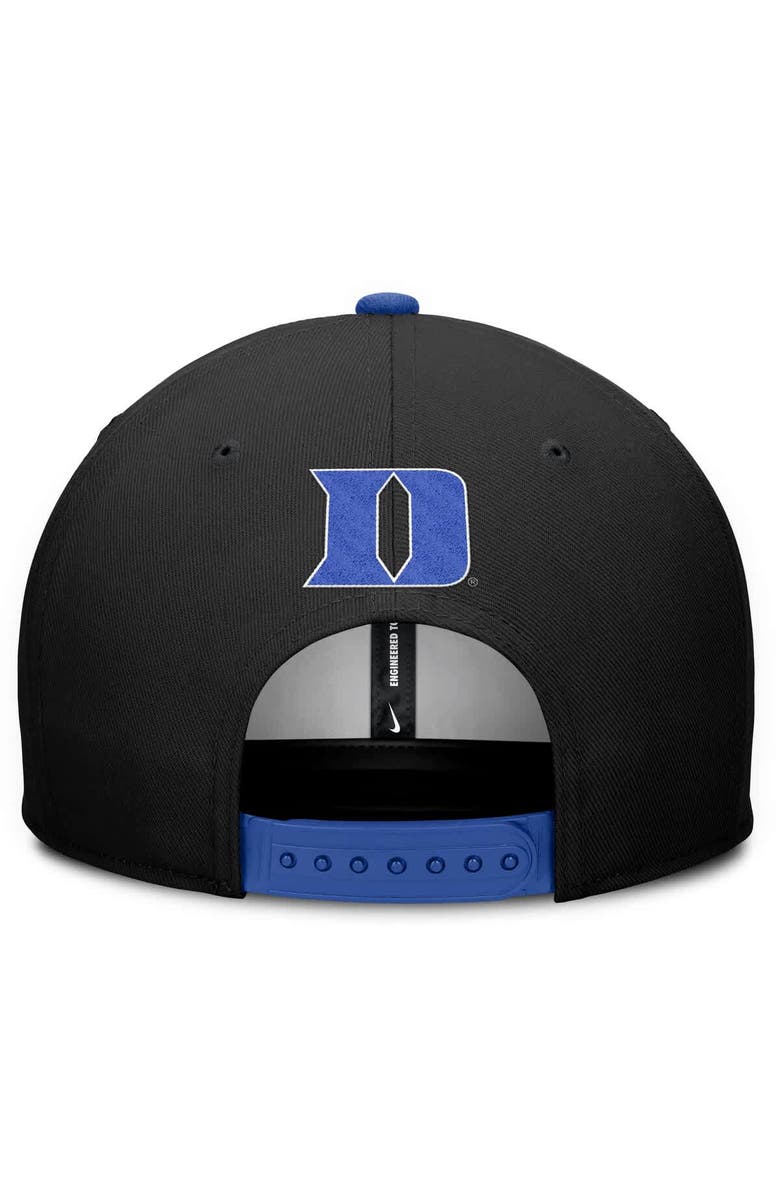 Nike Men's Nike Black/Royal Duke Blue Devils 2025 Sideline Campus Pro Local Snapback Hat, Alternate, color, Black