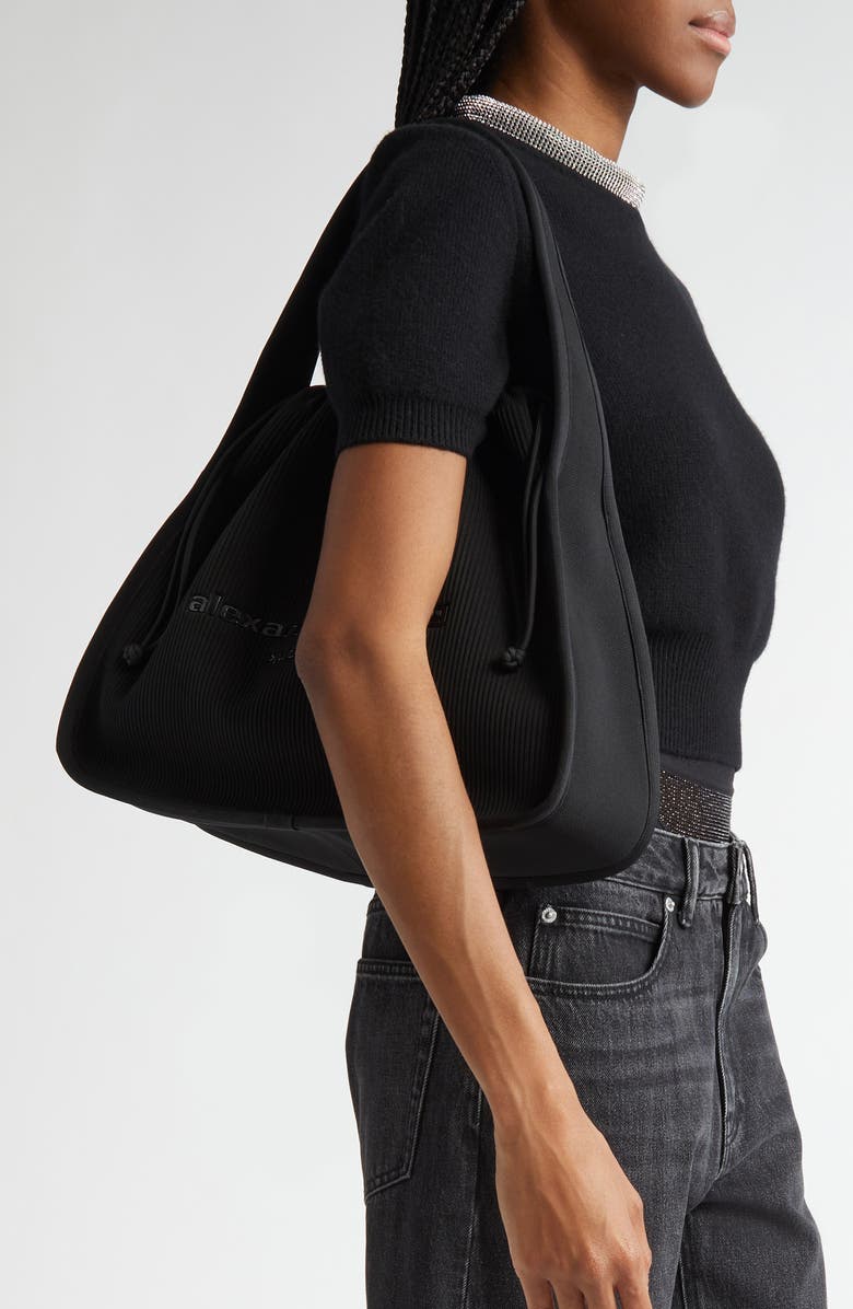 Alexander Wang Large Ryan Shoulder Bag, Alternate, color, Black