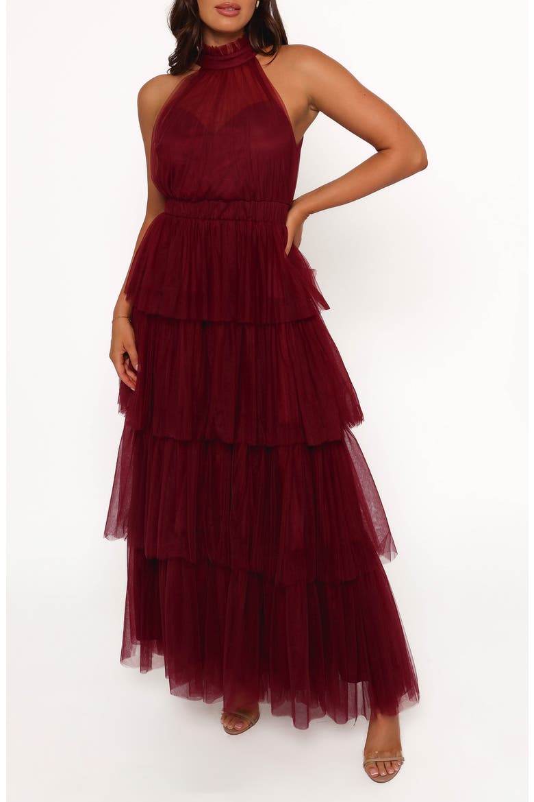 tiered tulle maxi dress Tessa If youve been searching for that dream dress Novara Strapless Tiered Tulle Maxi