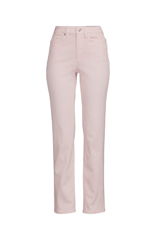 LANDS' END LANDS' END RECOVER HIGH RISE STRAIGHT LEG BLUE JEANS