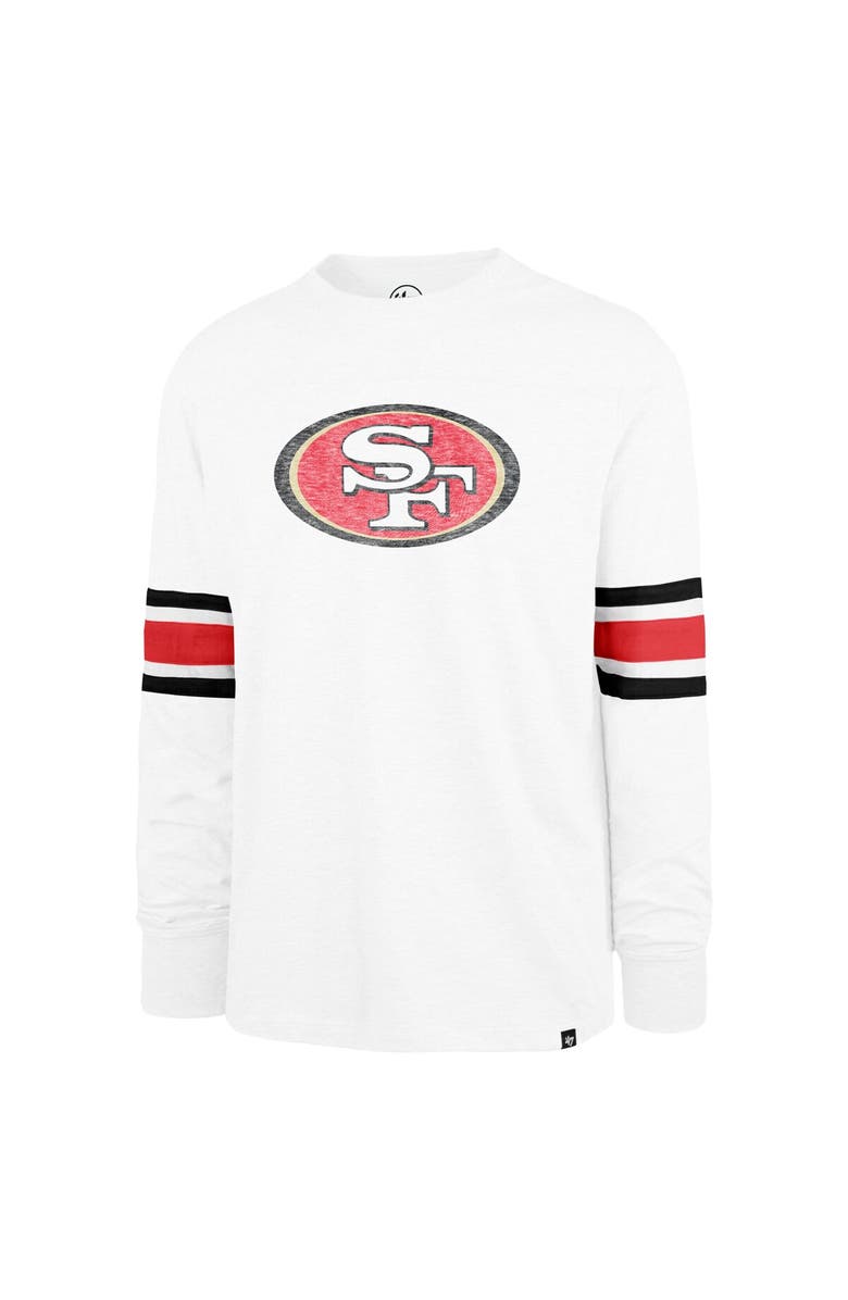 '47 Men's '47 White San Francisco 49ers Gridiron Premier Brex Long Sleeve T-Shirt, Alternate, color, White