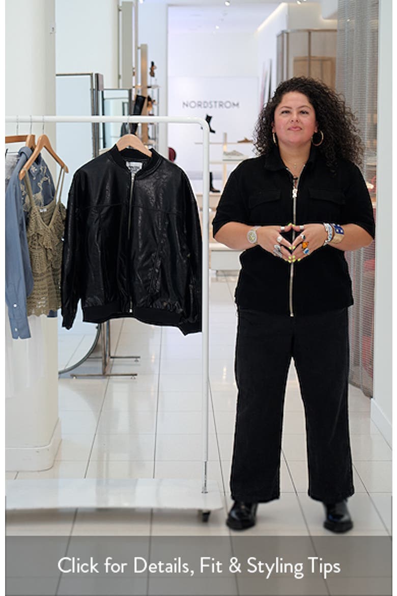 Believe It Faux Leather Bomber Jacket video