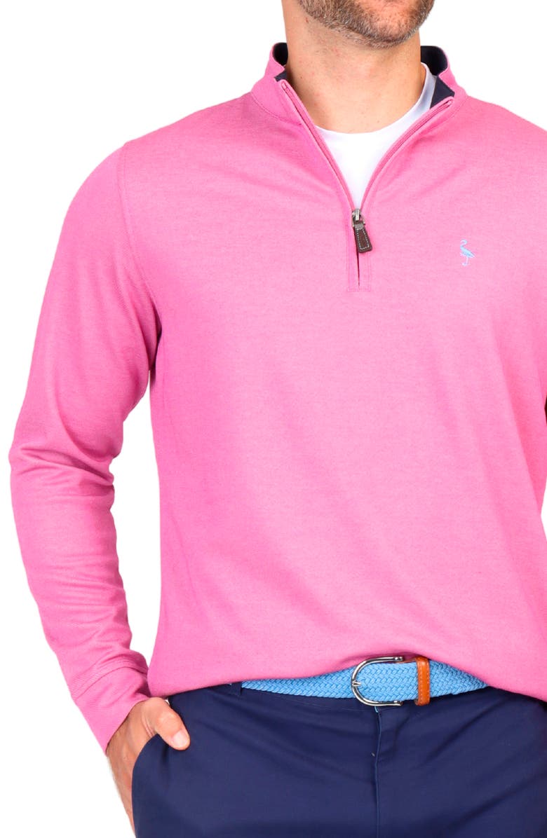 TailorByrd Modal Blend Quarter Zip Pullover, Alternate, color, Raspberry