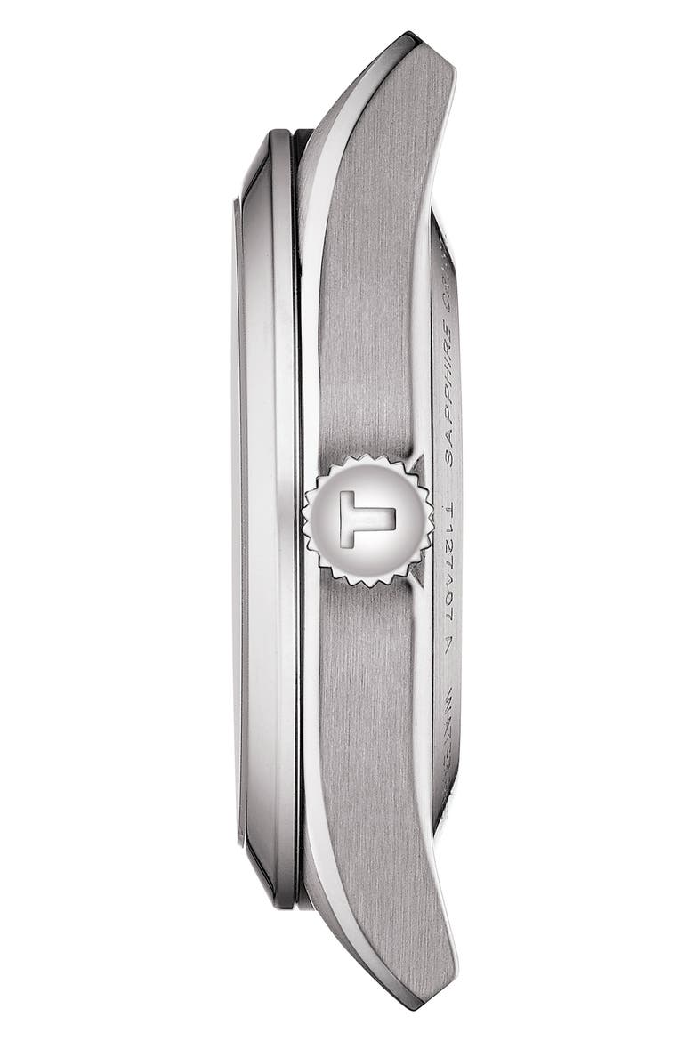 T-Classic Gentleman Powermatic Bracelet Watch, 40mm, Alternate, color, GREY/ BLUE/ SILVER