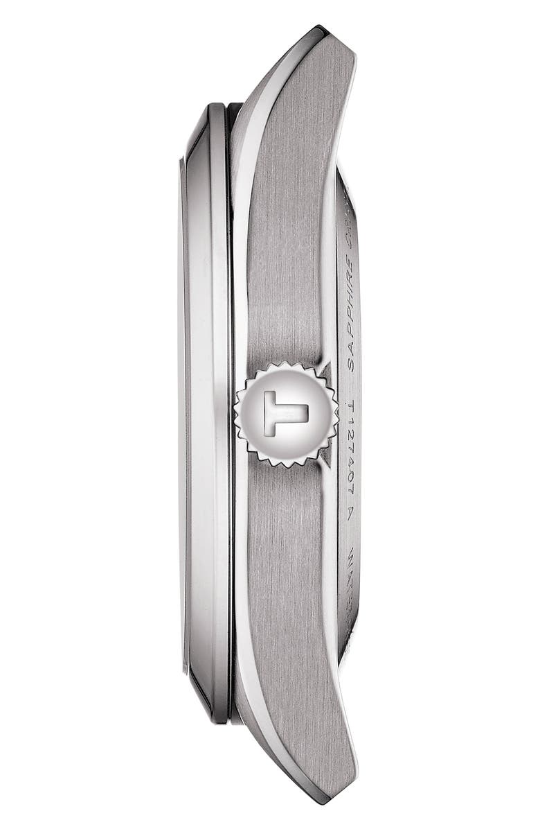 Tissot T-Classic Gentleman Powermatic Bracelet Watch, 40mm, Alternate, color, Grey/ Blue/ Silver