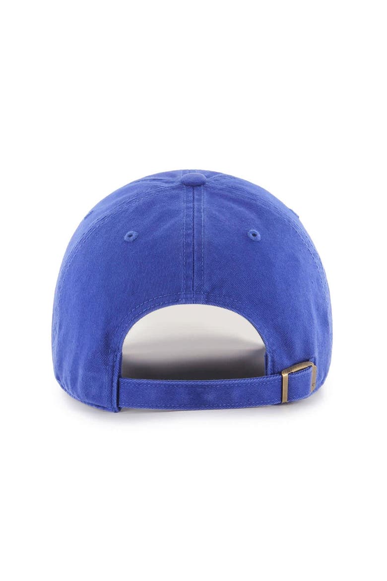 Men's '47  Royal New England Patriots Throwback Clean Up Adjustable Hat, Alternate, color, Royal