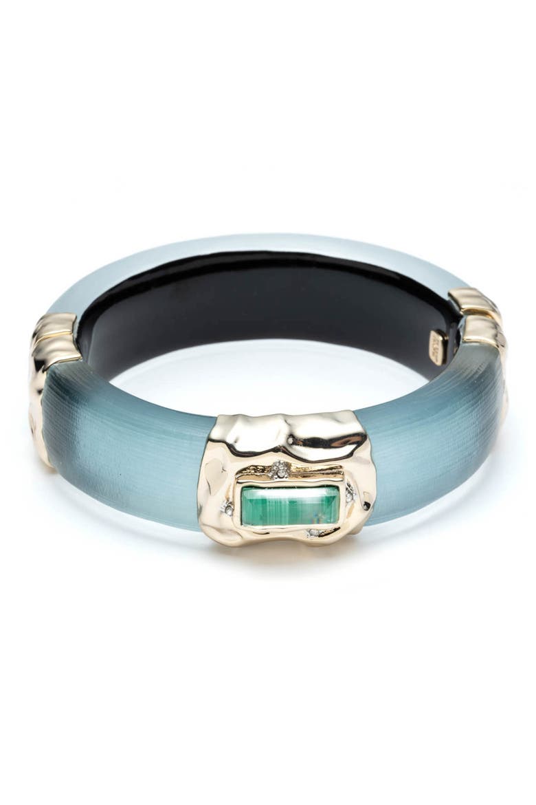 Retro Gold Collection Stone Studded Station Bangle, Main, color, MONTANA BLUE