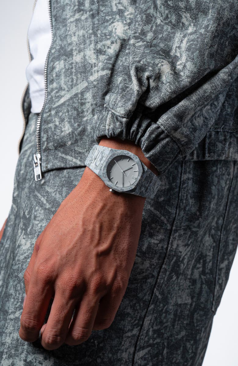 D1 Milano Camo Polycarbon Bracelet Watch, 40.5mm, Alternate, color, Grey Camo