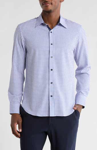 CONSTRUCT Grid Print Stretch Dress Shirt