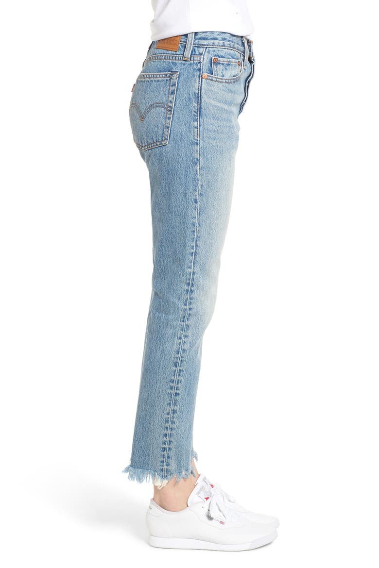 Levi's® Wedgie Icon Fit Raw Hem Jeans, Alternate, color, SHUT UP