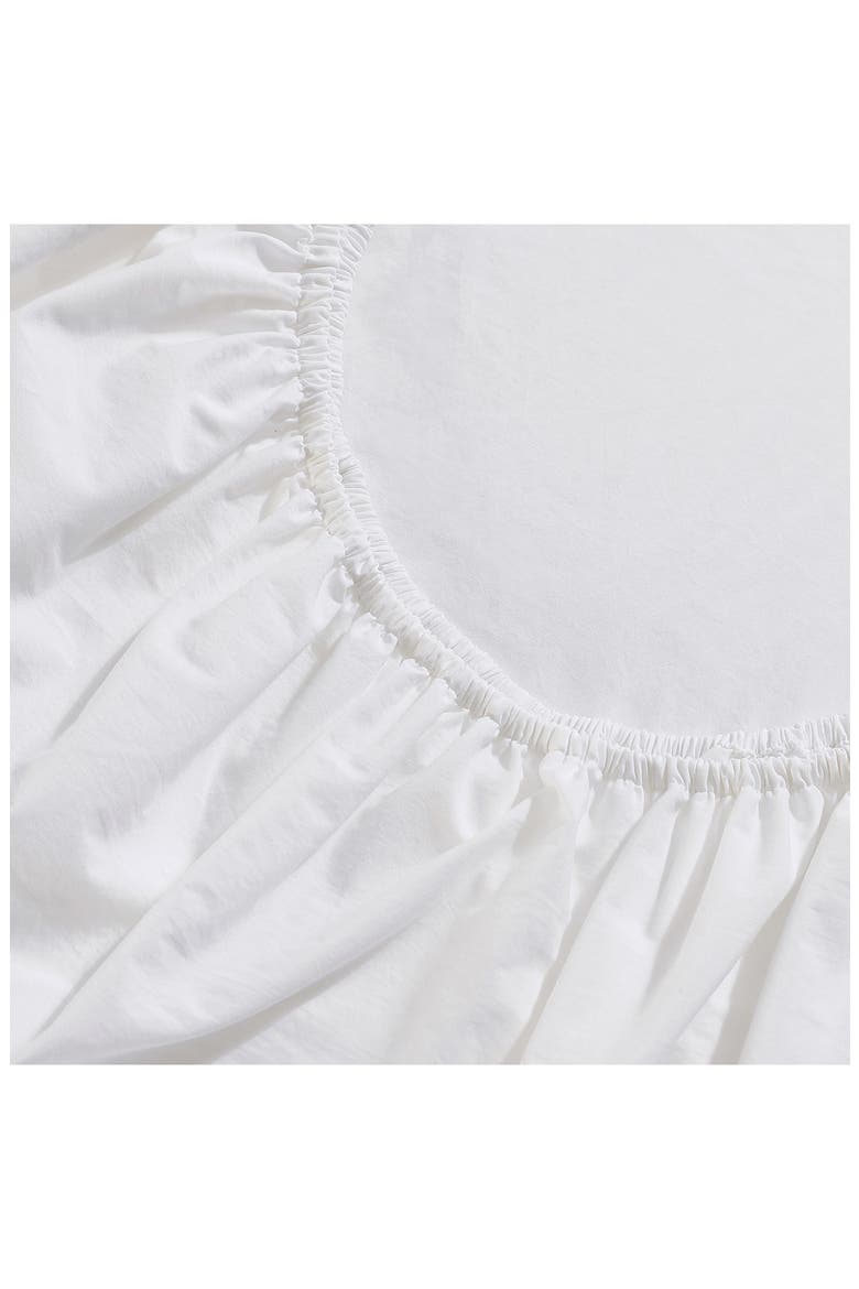 Washed 200 Thread Count Percale Sheet Set, Alternate, color, WHITE
