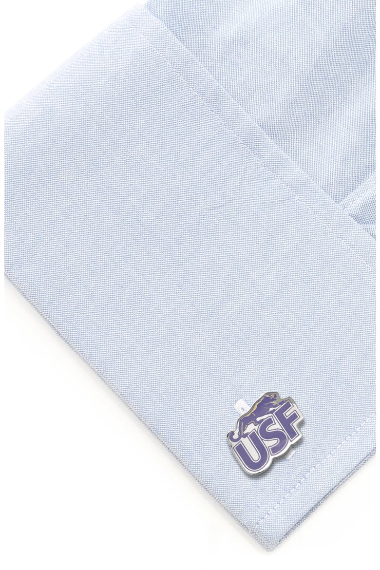 NCAA Collegiate University of Sioux Falls Cougars Cuff Links, Alternate, color, SIOUX FALLS COUGARS