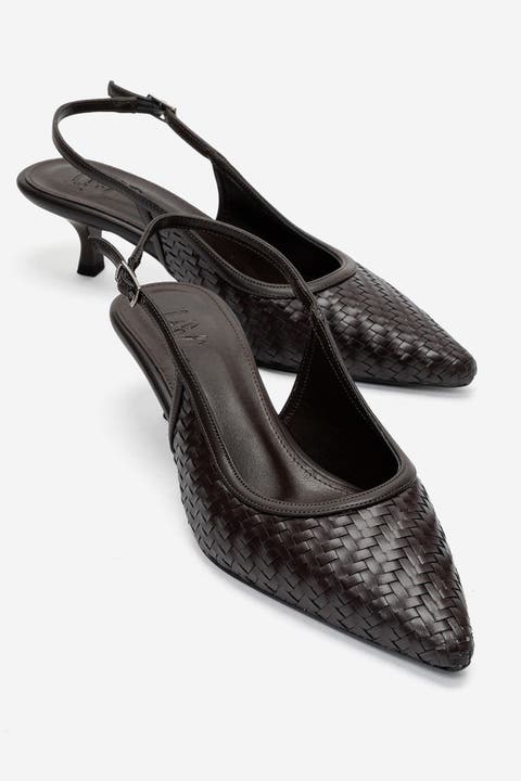 Alvessia Kitten Heel Slingback Pump