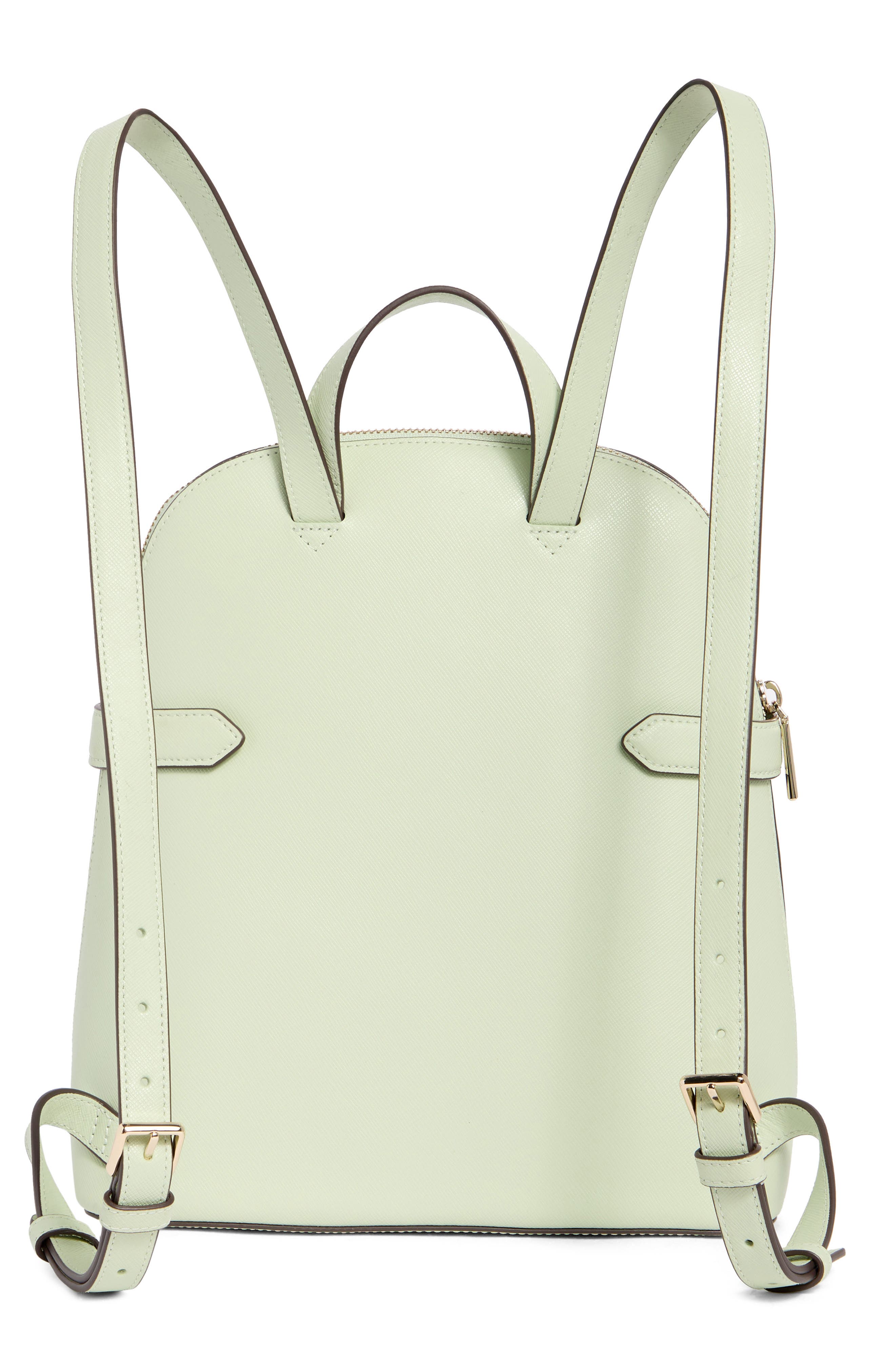 staci saffiano leather dome backpack, Alternate, color, LIGHT OLIVE