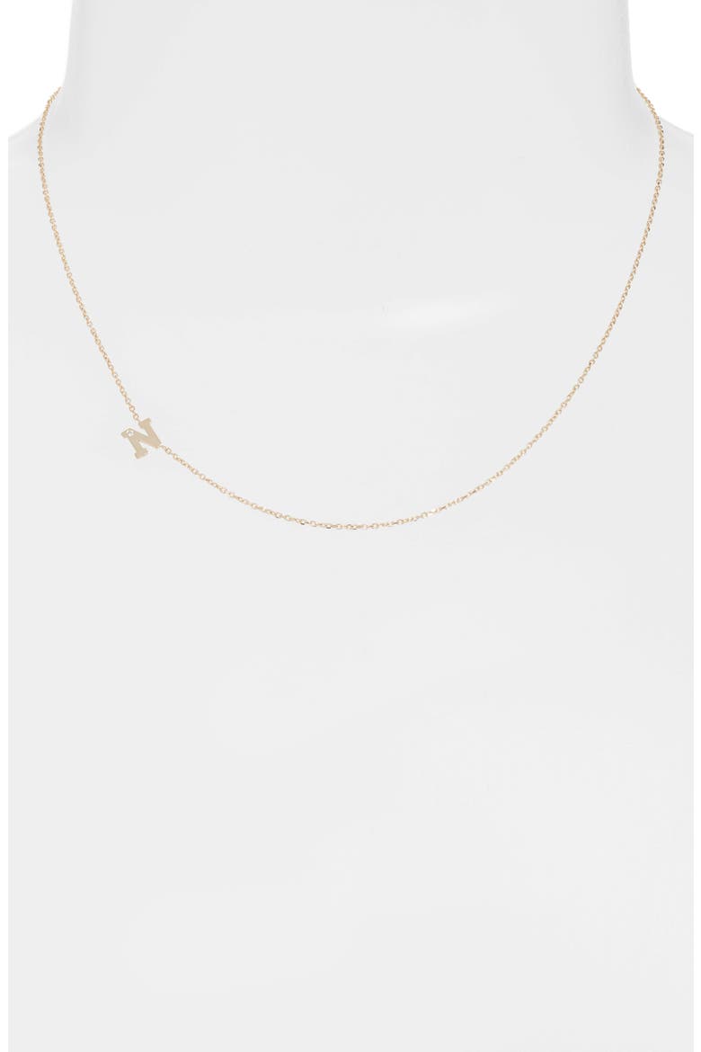 Diamond Initial Necklace, Alternate, color, N